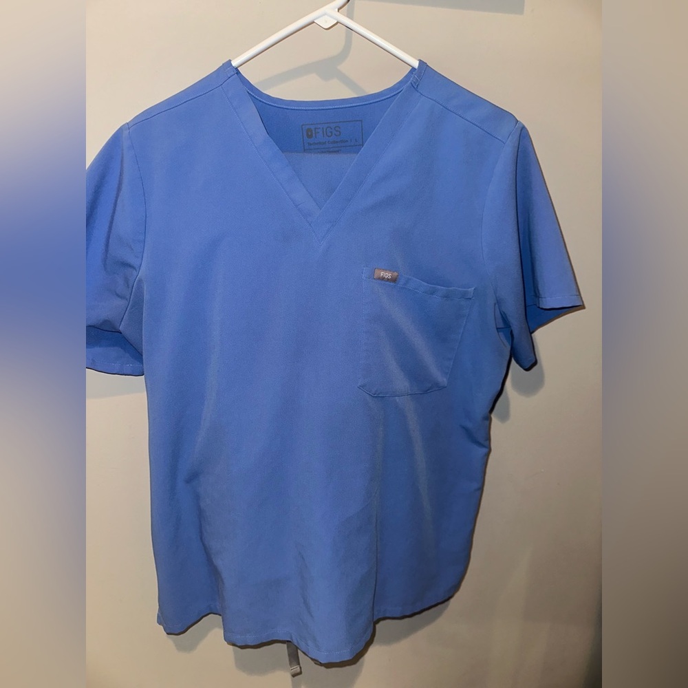 Figs woman’s Short Sleeve Ceil Blue scrub top